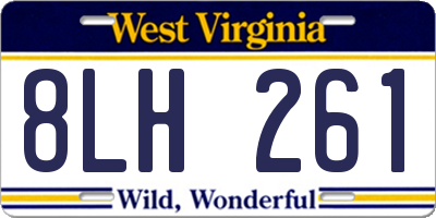 WV license plate 8LH261