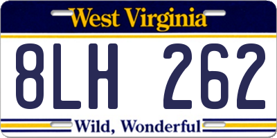WV license plate 8LH262