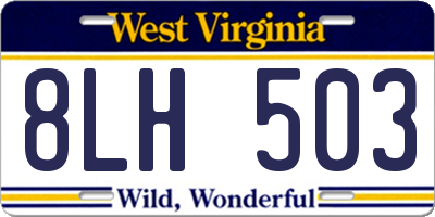 WV license plate 8LH503