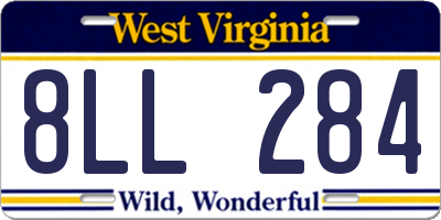 WV license plate 8LL284