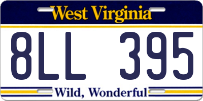 WV license plate 8LL395