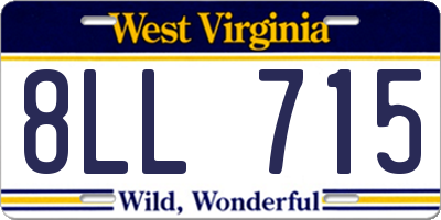 WV license plate 8LL715