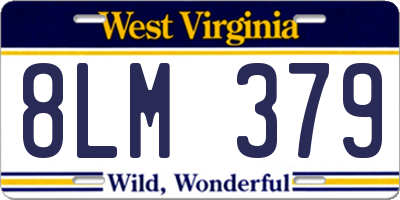 WV license plate 8LM379