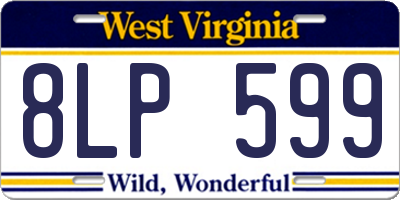 WV license plate 8LP599