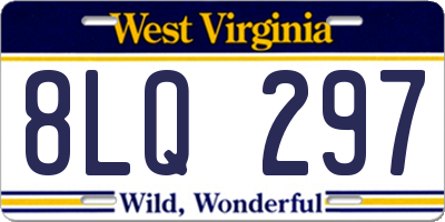WV license plate 8LQ297