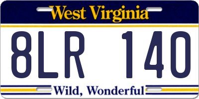 WV license plate 8LR140