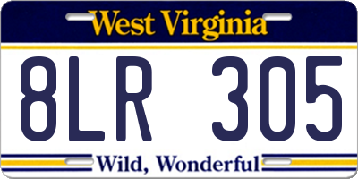 WV license plate 8LR305