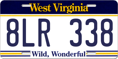WV license plate 8LR338