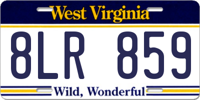 WV license plate 8LR859