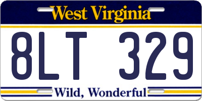 WV license plate 8LT329