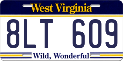 WV license plate 8LT609