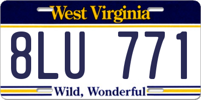 WV license plate 8LU771