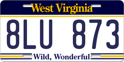 WV license plate 8LU873