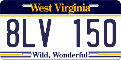 WV license plate 8LV150
