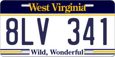 WV license plate 8LV341