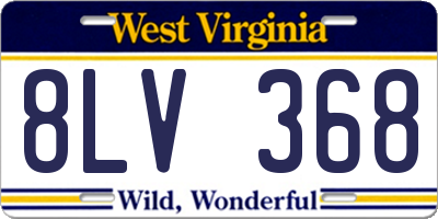 WV license plate 8LV368