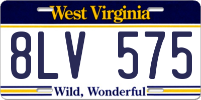 WV license plate 8LV575