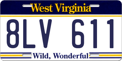 WV license plate 8LV611