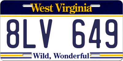 WV license plate 8LV649