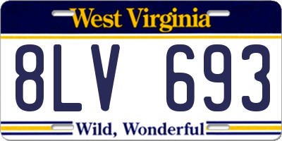 WV license plate 8LV693