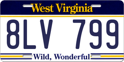 WV license plate 8LV799
