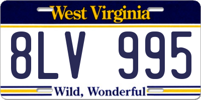 WV license plate 8LV995