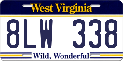 WV license plate 8LW338