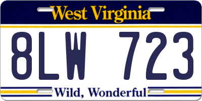 WV license plate 8LW723