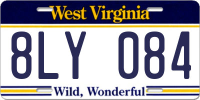WV license plate 8LY084