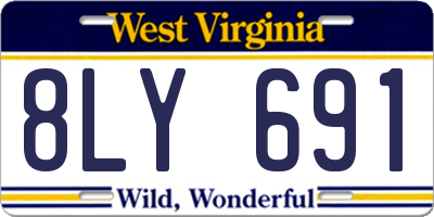 WV license plate 8LY691