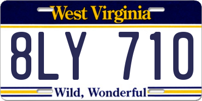 WV license plate 8LY710