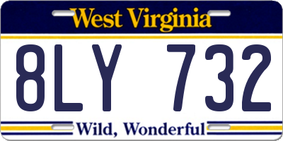 WV license plate 8LY732