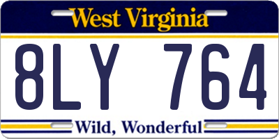 WV license plate 8LY764