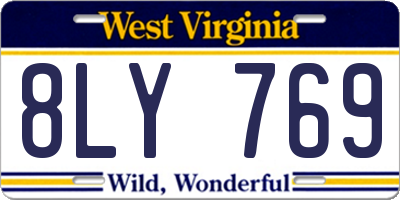 WV license plate 8LY769
