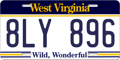 WV license plate 8LY896