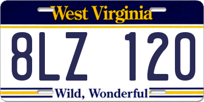 WV license plate 8LZ120