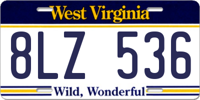 WV license plate 8LZ536