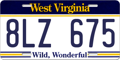 WV license plate 8LZ675