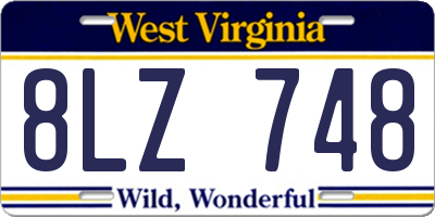 WV license plate 8LZ748
