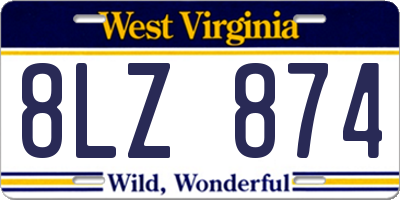 WV license plate 8LZ874