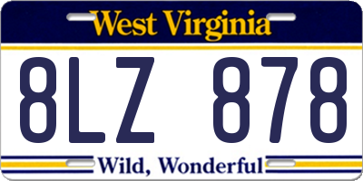 WV license plate 8LZ878