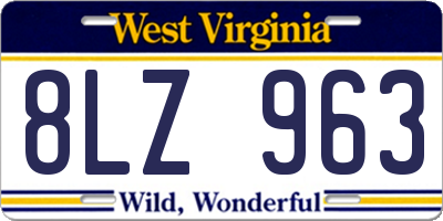 WV license plate 8LZ963