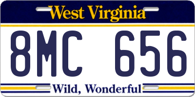 WV license plate 8MC656