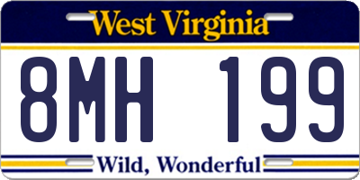 WV license plate 8MH199