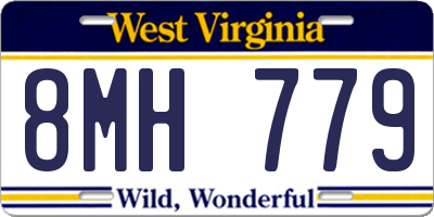 WV license plate 8MH779