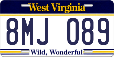 WV license plate 8MJ089
