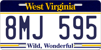 WV license plate 8MJ595