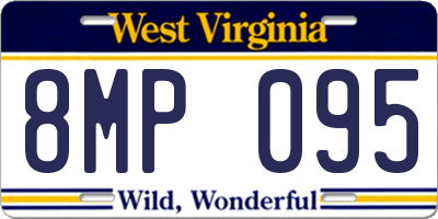 WV license plate 8MP095