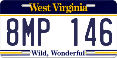 WV license plate 8MP146