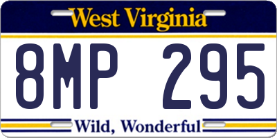 WV license plate 8MP295